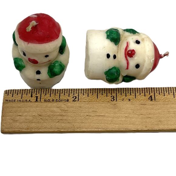 Lot of 6 VTG Christmas Tealight Candle Snowman Shape Red Hat Collectible Candles - Picture 7 of 7